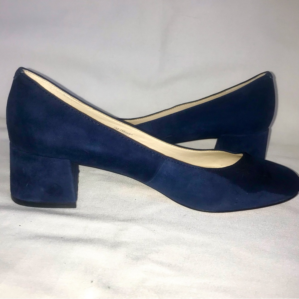 Karl Lagerfeld Paris GORGEOUS Blue Suede Pumps Size 7